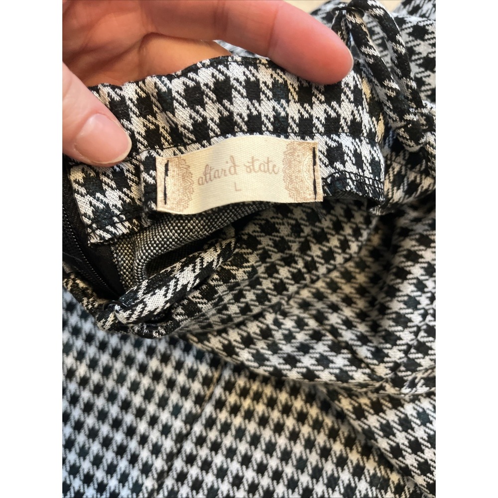 Altar'd State Dress Women's Large Black White Check Sleeveless Spaghetti Strap - Picture 7 of 7